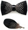 JEMYGINS Noeud Papillon Homme Or/Blanc en Plume en Plume Fait Main et Broche Ensemble Compris boîte