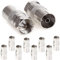 YUNSHANGHT 10 Pcs RF Female Socket to F Type Screw Male Plug Adapter Converter,TV T/F Type Connector Socket to RF Coax Aerial Adapter for Satellite TV DVR