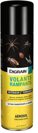 Aérosol Digrain volants et rampants 500 ml - Action foudroyante & durable