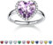 Bestyle Mondstein Ring Silber 925 Damen Verstellbare Ringe mit Geburtsstein Juni Fingerringe Herz-Ehering Alexandrit Schmuck für Mädchen
