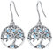 Damen Baum des Lebens Ohrringe - 925 Sterling Silber Lebensbaum, Allergiefrei Schmuck Geschenke für Frauen Mutter