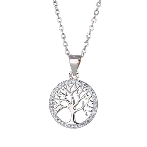 Genérico Collar Árbol de la Vida Circonitas 925 rosa