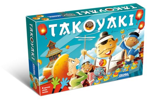 HUCH!, Takoyaki, gioco di abilità dai 6, divertimento per friggere tutta la famiglia, velocità e abilità unite, perfetto per serate di gioco, per 2-4 giocatori dai 6 anni in su
