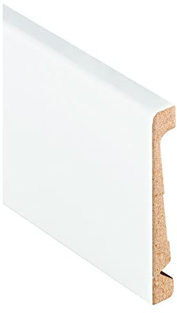 ROMUS Plinthe MDF de recouvrement Blanche à Peindre 9,5cmx2,20m