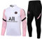 JIEAGY Paris Jersey Combinaison de Formation À Manches Longues Veste Printemps et Automne Veste Costume Football Uniforme Personnalisé PSG Hommes Femmes, White Pink, M-Medium