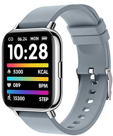 SUPBRO Smartwatch, 1.69 Zoll Voller Screen Fitnessuhr Herren Damen mit Pulsuhr Schlafmonitor, 24 Sportmodi Fitness Tracker IP68 Wasserdicht Sportuhr Armbanduhr, Stoppuhr Smart Watch für iOS Android