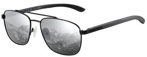 ZENOTTIC Sonnenbrille Herren Damen Polarisiert Pilotenbrille Retro Holz Und Metall Material UV 400-Schutz