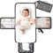 Lekebaby Wickelunterlage Wickelunterlage Tragbare Wickelunterlage Baby Reise Wickelunterlage mit Wischtasche, Cow Stria