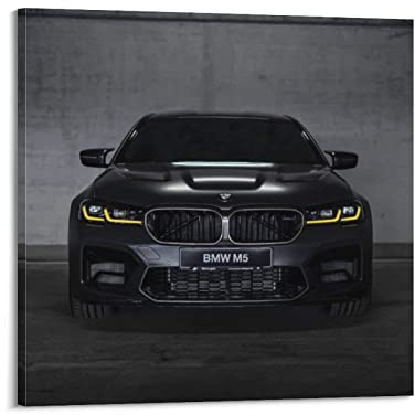 Sportauto-Poster für BMW F90 M5 Supercar Rennauto, dekoratives Gemälde, Leinwand, Wand- und Kunstbild, Familien-Schlafzimmer, 50 x 50 cm