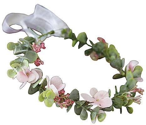 minkissy Stirnband Haarkranz Halo Blumenkopfschmuck Kopfbedeckungen Hochzeitskopfbewegungen Haarschmuck Hochzeit Blumen- Blumen Headband Beflockung Fräulein Künstliche Fein