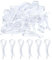 QUARKZMAN 30pcs Durable Plastique Alligator Agrafes, 1,5 Transparent U Forme Chemise Agrafe Pinces Linge pour Pliable Attaches, Pantalon, Chaussettes, Habits