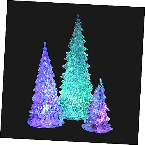 POPETPOP Beleuchteter Acryl-Weihnachtsbaum – 3-Teiliger Mini-Tisch-Glitzer-Weihnachtsbaum Leuchtend Bunter Weihnachtsbaum Beleuchteter Weihnachtsbaum Für Weihnachtstischdekoration