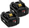 2 Pack 5.5Ah 18V Replacement Battery for Makita DMR055 18V Li-ion Batteries BL1860B BL1850B BL1840B BL1845 BL1835 BL1830B BL1820 BL1815 LXT Radio with LED Indicator