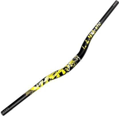 YLME MTB-Lenker, 31,8 * 720/780Mm MTB-Lenker in Schwalbenform, MTB-Lenker Fahrradlenkererhöhung Aus Aluminiumlegierung, Für BMX MTB,Gelb,720MM
