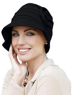 MASUMI Rosabella Sommer-Strandhut, Bambus-Kopfbedeckung für Damen, Sonnenhüte mit breiter Krempe, UV-Schutzfaktor 50+, verstaubar, faltbar, Schwarz , Einheitsgröße