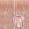 Jonami Rideau Métallique Rosegold Brillant, Rideaux à Franges en Aluminium, Tinsel Toile de Fond pour Photos de Fête Rose Or, Decoration Anniversaire