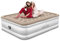 Airefina King Air Bed, Inflatable Mattress with Built in Pump, Blow up Bed in 3 Mins Self-Inflation, Portable Double Blow up Mattress, Flocked Surface Airbed for Guest, Home & Camping, -203×152×40cm