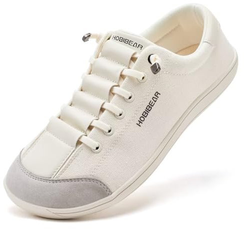 HOBIBEAR Chaussures pieds nus unisexes larges pour homme et femme - Minimalistes - Chaussures pieds nus - Chaussures d'extérieur - Légères et confortables, gris clair, 46 EU Large