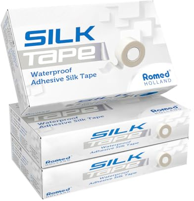 Romed Silk Rollenpflaster, 2,5 cm x 5 m, wasserfest, selbstklebend, 12 Rollen