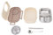 Apexare Lunch Crock Pot, tragbar, auslaufsicheres Design, Lunchbehälter mit Fächern, sicheres Material, kleine Behälter für Lunchboxen, doppelschichtige Isolierung, (Beige)