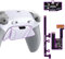 eXtremeRate RISE4 Plus MAX Remap Kit con Clicky Kit para ps5 Control Modelo BDM-030/040/050 Tope Gatillos & Goma Grip Carcasa Trasera & Palancas Traseras Remapeables para ps5-SIN Mando(Blanco Gris)