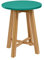 POSNORD Runder Couchtisch 35 cm für Wohnzimmer - Beistelltisch aus MDF mit Buchenholzbeinen - Skandinavischer Kaffeetisch mit Lackierter Oberfläche Forest Grün