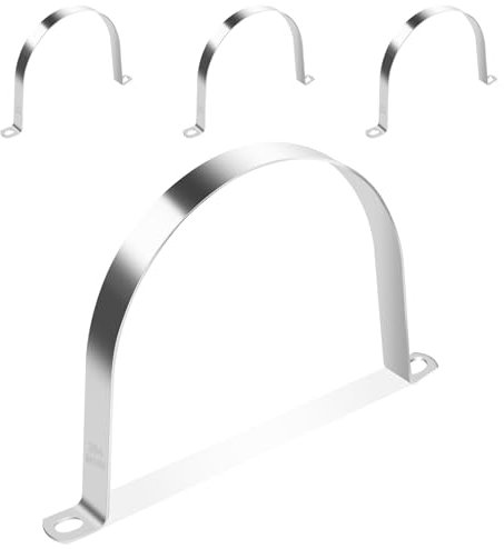 YFLeomry 4 Stück Rohrschellen 150 mm，Edelstahl Rohrschelle für Befestigung ，Universelle Rohrhalterung aus Metall ，Befestigungsschelle für Wasserrohre, Kabel, Leitungen