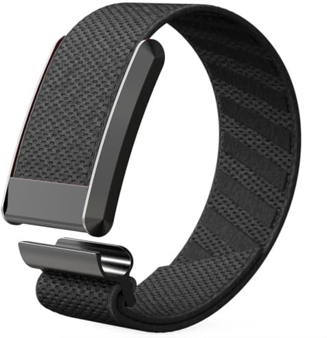 Ersatz-Armband für Whoop 4.0 – atmungsaktives recyceltes Polyamid-Band & U-förmiger Metallrahmen & Fitness-Tracker-Zubehör (schwarz)