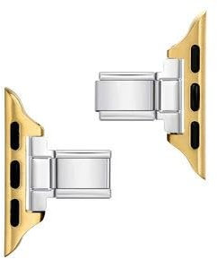 Italian Charm Bracelet Apple Watch Band Connectors Compatible for Apple Watch Strap Adapter Replacement Link Attachment for iWatch - SE,Series 4,5,6,7,8,9,10 Cases(40/41/42mm),Gold