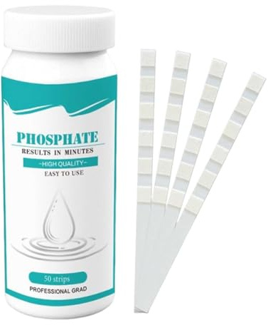 Phosphat-Erkennungsstreifen für die Wasseranalyse Multiparametrischer Phosphat-Test Phosphat-Wasserqualitätsteststreifen PO4 Schwimmbad Aquarium Trinkwasser Phosphat-Wasserqualitätstest (White, 10cm)