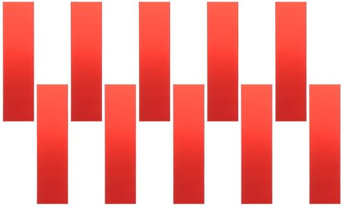 sourcing map 10pcs Self-Adhesive Flexible Molding Trim 200mm x 50mm Mirror Like Sticker Acrylic Gap Filler Trim Strip Decals Stickers for Wall Frames Wallpaper Border Waist Lines Red