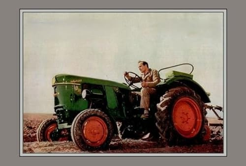 DekoDrom Blechschild 20x30 cm DEUTZ Diesel Schlepper D 30 S Traktor luftgekühlt Bulldog Trecker Garage Landwirt Sammler Geschenk
