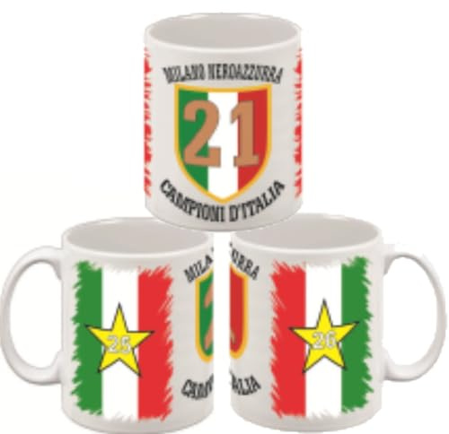 PELUSCIAMO Tazza Scudetto Nero Azzurra Scudetto Calcio Serie A | 21 Scudetti Seconda Stella | Campioni D'Italia Internazionale PS 09370-INT-004