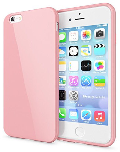 NALIA Custodia compatibile con iPhone 6S Plus 6 Plus, Cover Protezione Ultra-Slim Case Protettiva Morbido Cellulare in Silicone Gel, Gomma Jelly Telefono Bumper Sottile - Rosa