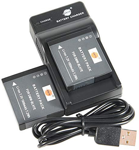 DSTE DMW-BLH7 Li-ION Batterie (2-Pack) et Chargeur USB Costume pour Panasonic Lumix DMC-GM1 DMC-GM1D DMC-GM1K DMC-GM1KD DMC-GM1KEB