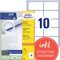 AVERY Zweckform 3679 Adressaufkleber (1.000 Klebeetiketten, 97x55mm auf A4, Papier matt, individuell bedruckbare Absenderetiketten, selbstklebende Adressetiketten mit ultragrip) 100 Blatt, weiß