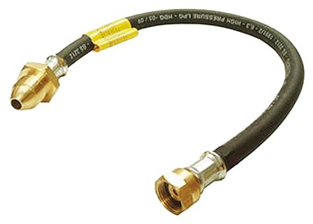 Pennine Leisure Supplies CARAVAN MOTORHOME PROPANE PIGTAIL GAS HOSE CONNECTOR 450mm by