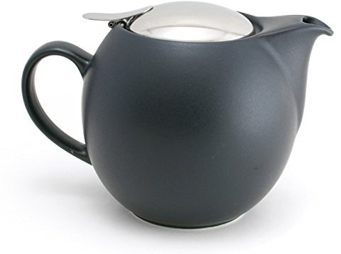 Zero Japan Round Teapot 24 oz. (680 cc) with SLS Lid and Infuser Noble Black