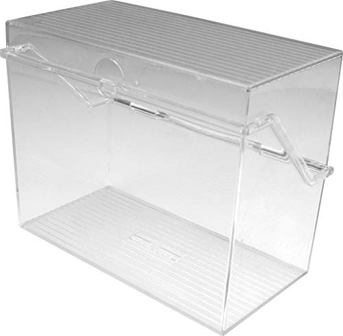 helit H6214602 - Karteikarten Box „the index“ DIN A6 quer, Kleinkartei glasklar für ca. 400 Karten