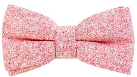DonDon Pajarita de algodón para hombre de 12 x 6 cm ajustable y lista para usar - rosa