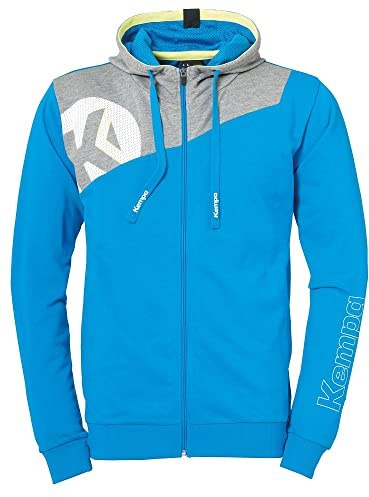 Errea ERREP Boys Core 2.0 Hooded Jacket Kids Hooded Jacket - Kempablue/Dark Grey Melan, 116