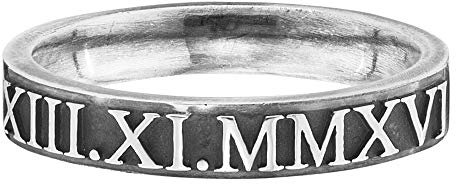 cai Herren Ring 925/- Sterling Silber Mattiert Silbergrau 132270822