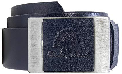 Rock Creek Designer Herren Leder Gürtel Echt Leder Herrengürtel Breit Jeansgürtel Anzuggürtel Büffelleder Accessoires G-011 Blau 130