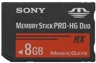 Sony Memory Stick Pro da 8 GB ad alta velocità 50 MB/s - Scheda di memoria flash HG Duo - MS-HX8B/T2
