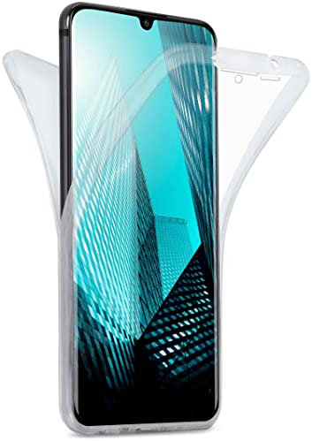 moex Coque Double en Silicone Transparent Compatible avec Huawei P30 Lite/P30 Lite New, Housse de Protection complète des 2 côtés, Coque de téléphone Portable Avant et arrière - Cristal