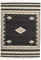 RugVista, Tribal, Teppich, Kurzflor Teppich, 140 x 200 cm, Rechteckiger, Moderner Kelim Teppich, Wolle, Flur, Schlafzimmer, Küche, Wohnzimmer, Schwarz, Schwarz