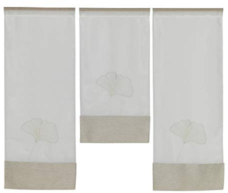 Leylas Wohnwelt 3er Set Miniflächen 4021 01 Ginko Weiß Beige 90 cm