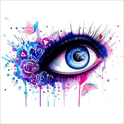 DIY 5D Diamant Painting Malen nach Zahlen Kit für Kinder Kreative Augen Diamant Gemälde voller Bohrer Strass Stickerei Painting Kunst Basteln Leinwand Wand Aufkleber für Home Decor,25x25cm