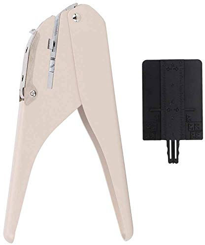 Zerodis Perforatrice à Un Trou, perforatrice à Champignon Un Trou avec règle pour Pages à Feuilles Mobiles(Pink)
