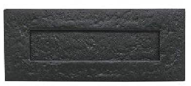 Ironmongery Solutions® Black Antique Plain Letter Plate Ornate Front Door Letter Plate Plain Letterbox Plate in Dimension -265x75mm